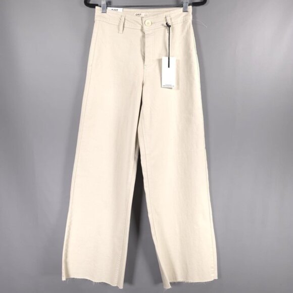 NWT OAT NEW YORK HIGH‎ RISE WIDE LEG Jeans Raw Hem Size 4/27 - Picture 4 of 16